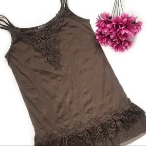 REREK Tunic Tank Top w/Lace (Japanese brand, M)